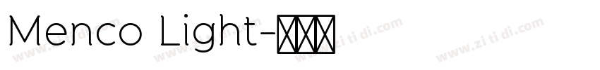 Menco Light字体转换